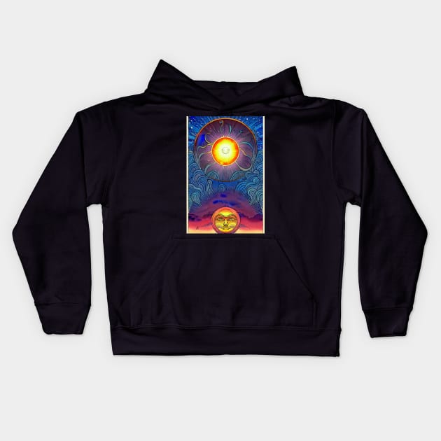 Sun With Face Kids Hoodie by Trip Tank